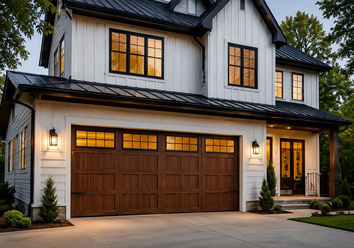 New residential garage door installation